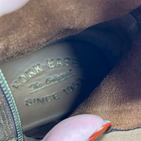 Kork-Ease Women's Brown Leather Tall Riding Boots Size 6 Knee High with Buckle - Picture 12 of 16